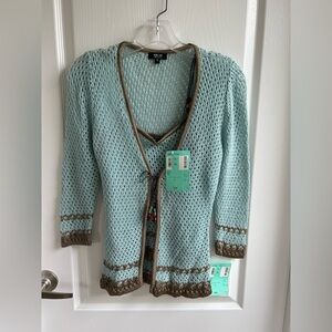 Savvy crochet knit tank and cardigan from Nordstrom